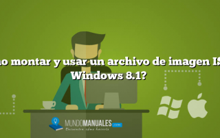¿Cómo montar y usar un archivo de imagen ISO en Windows 8.1?