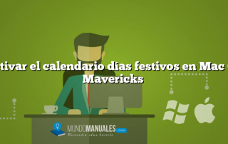 Activar el calendario días festivos en Mac OS Mavericks