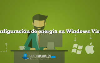 Configuración de energía en Windows Vista.